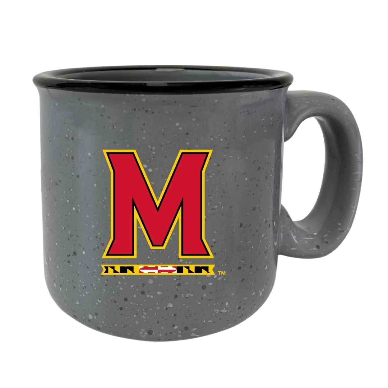 Maryland Terrapins Speckled Ceramic Camper Coffee Mug - Choose Your Color - Gray