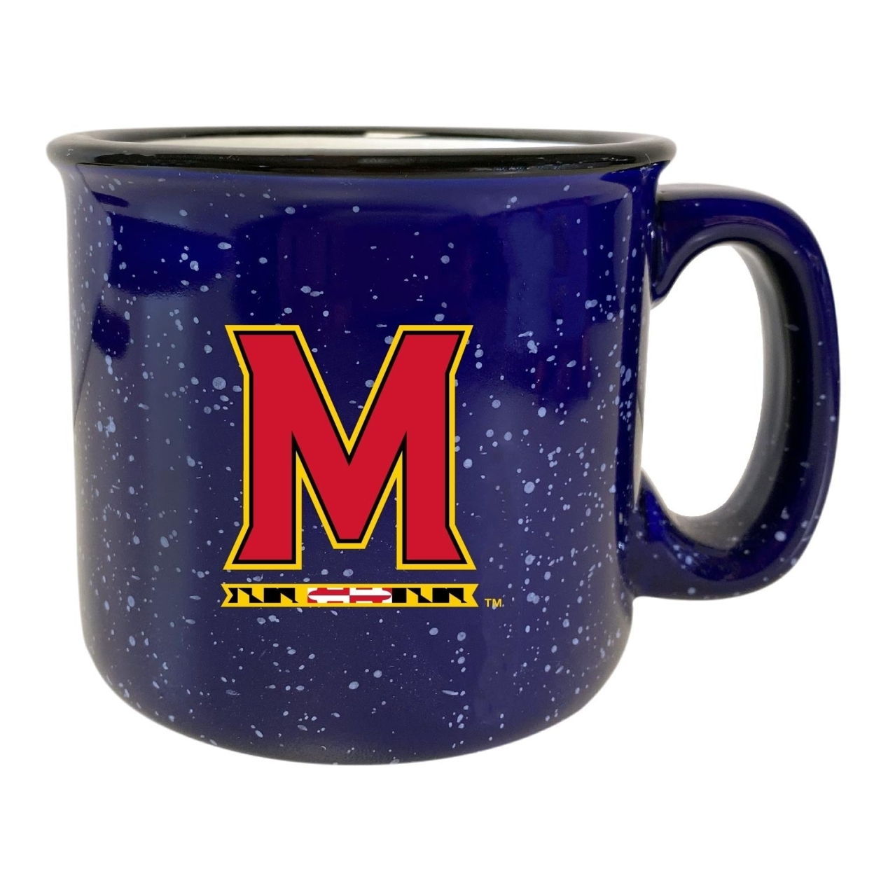 Maryland Terrapins Speckled Ceramic Camper Coffee Mug - Choose Your Color - Navy