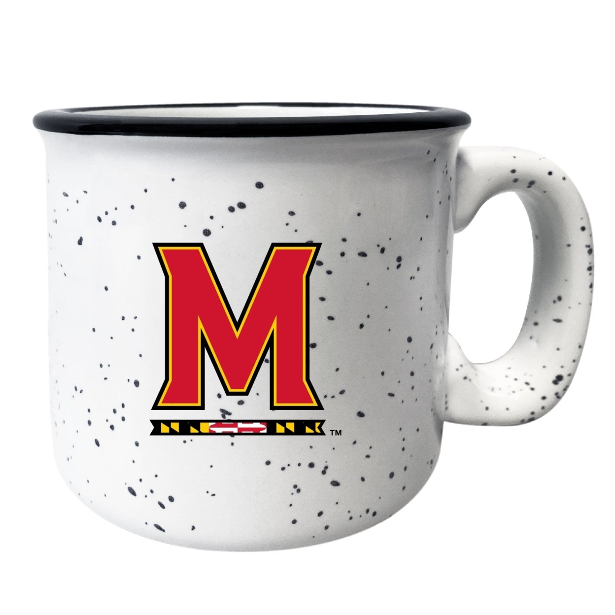 Maryland Terrapins Speckled Ceramic Camper Coffee Mug - Choose Your Color - Gray