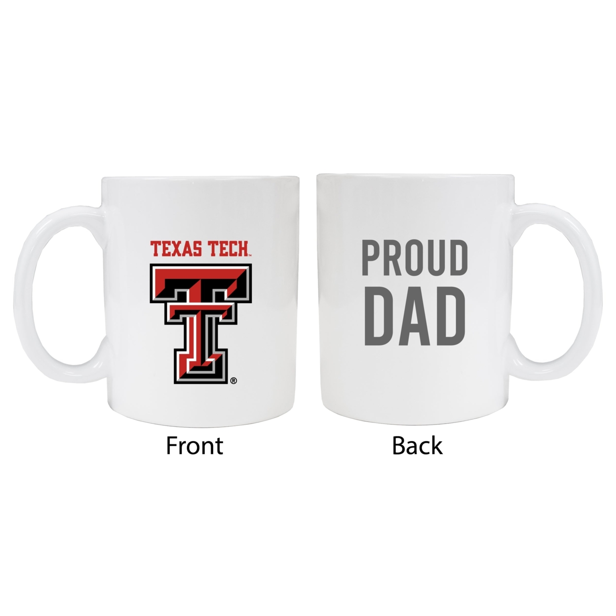 Texas Tech Red Raiders Proud Dad Ceramic Coffee Mug - White (2 Pack)