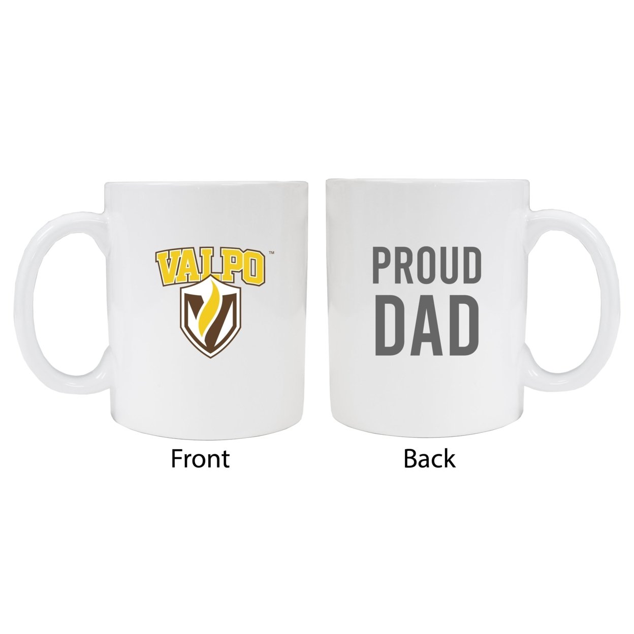 Valparaiso University Proud Dad Ceramic Coffee Mug - White (2 Pack)