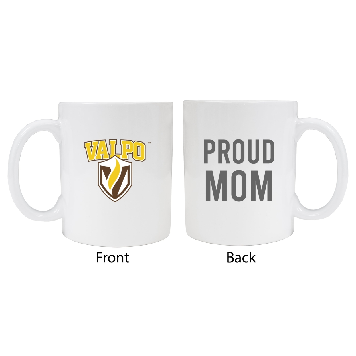 Valparaiso University Proud Mom Ceramic Coffee Mug - White (2 Pack)