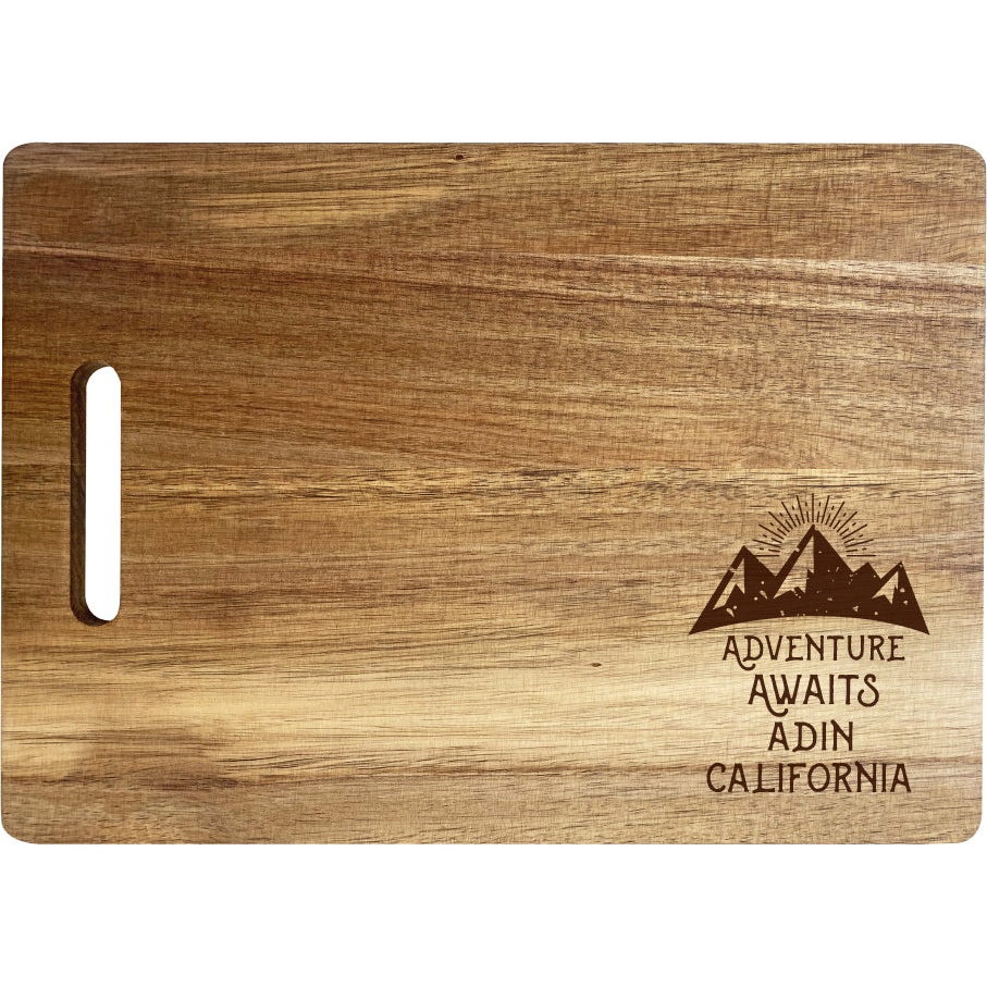 Adin California Camping Souvenir Engraved Wooden Cutting Board 14 X 10 Acacia Wood Adventure Awaits Design