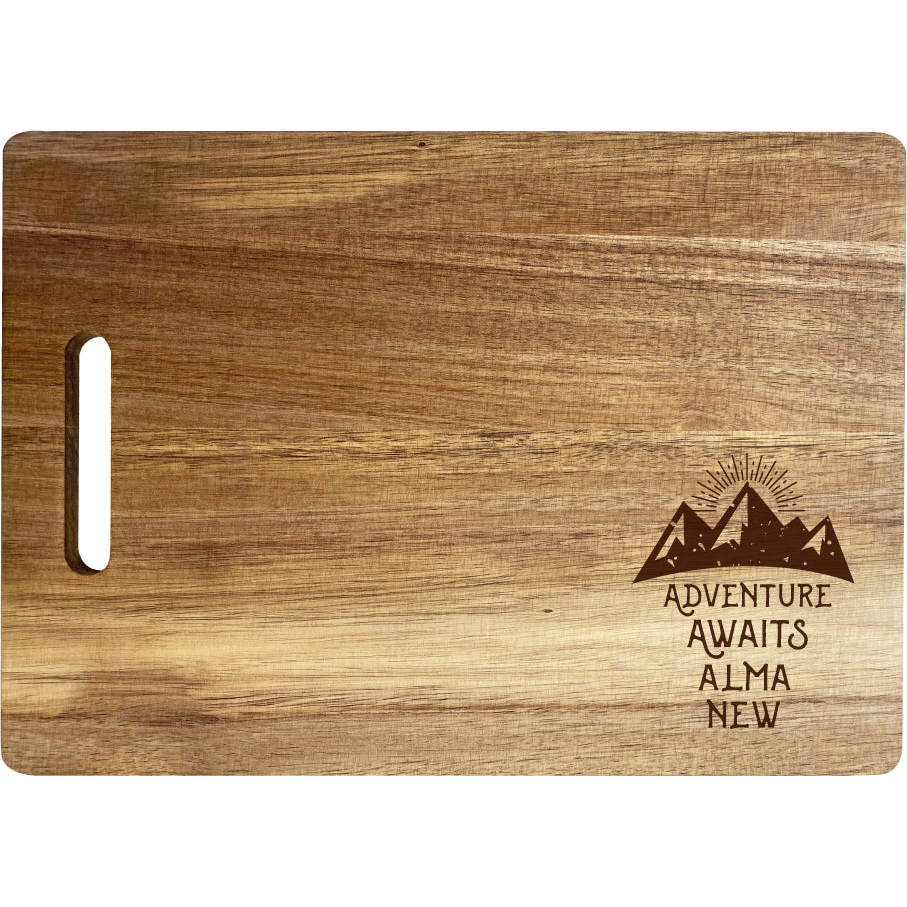 Alma New Brunswick Camping Souvenir Engraved Wooden Cutting Board 14 X 10 Acacia Wood Adventure Awaits Design