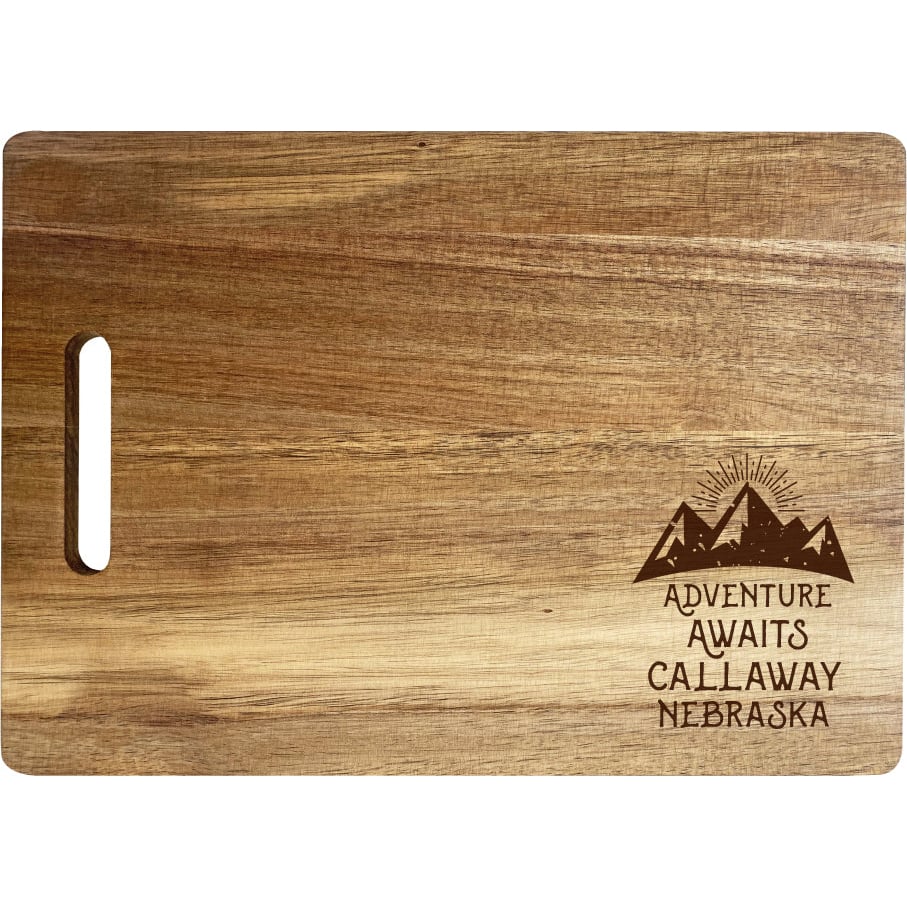 Callaway Nebraska Camping Souvenir Engraved Wooden Cutting Board 14 X 10 Acacia Wood Adventure Awaits Design