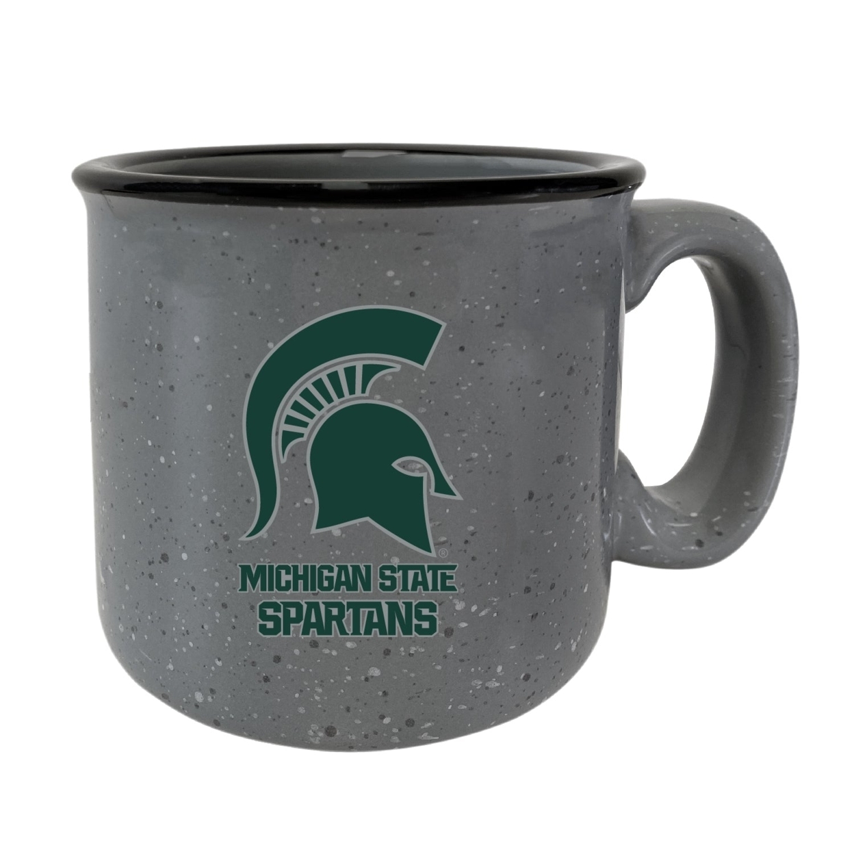 Michigan State Spartans Speckled Ceramic Camper Coffee Mug - Choose Your Color - Gray