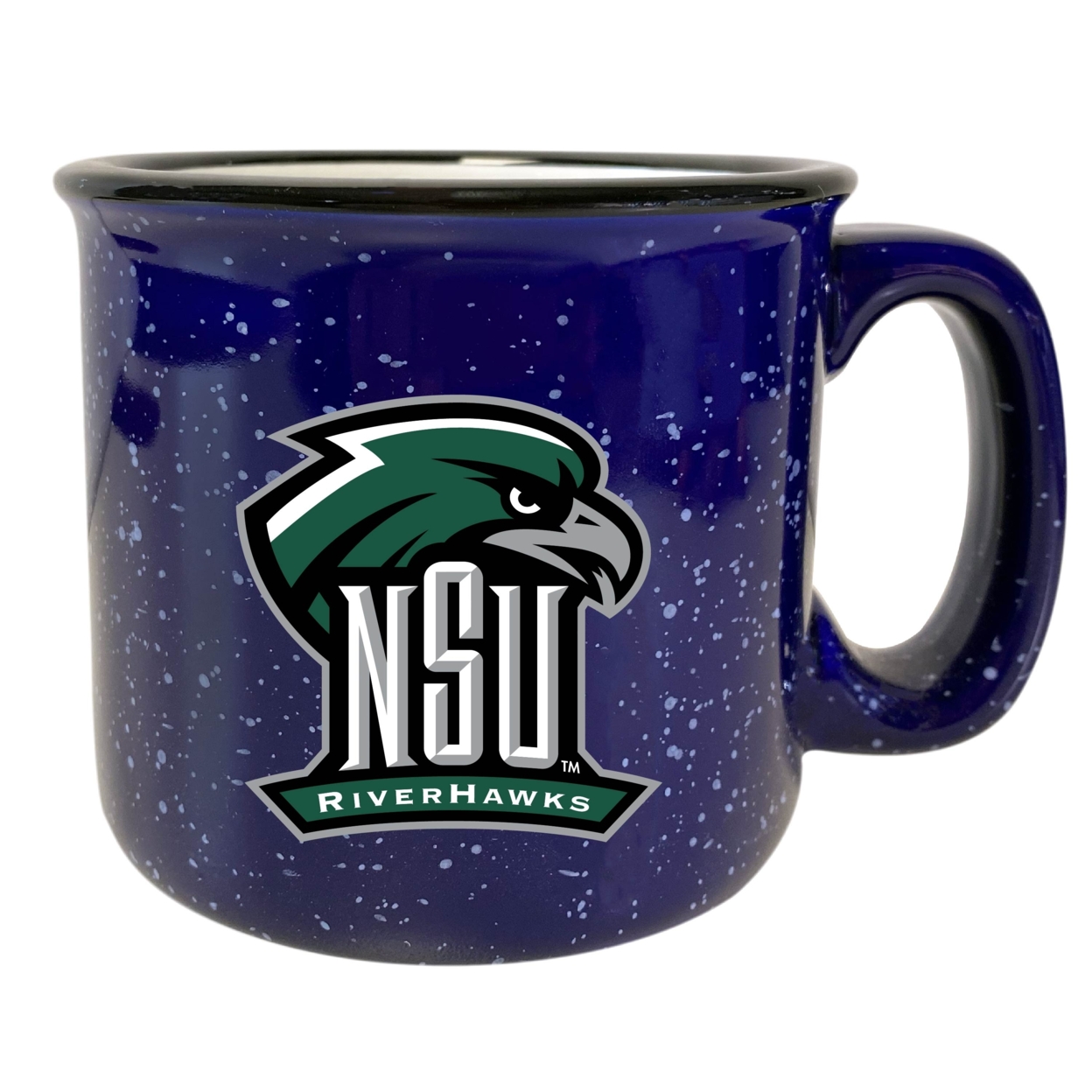 Northeastern State University Riverhawks Ceramic Camper Mug - Choose Your Color - Navy