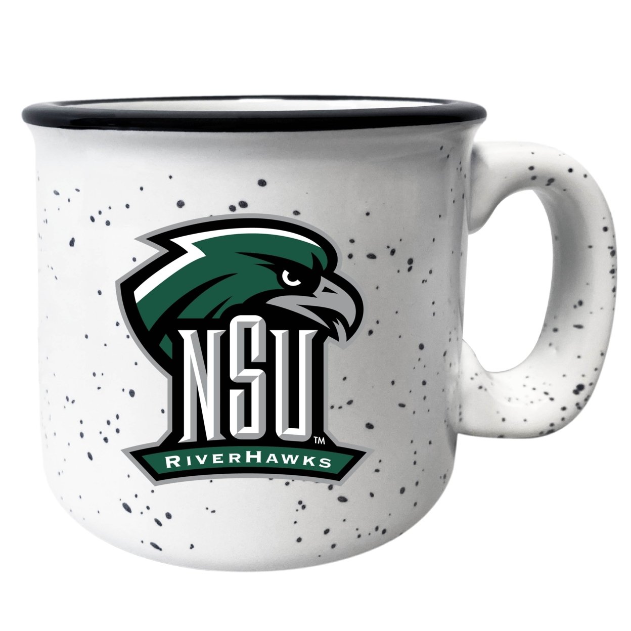 Northeastern State University Riverhawks Ceramic Camper Mug - Choose Your Color - White