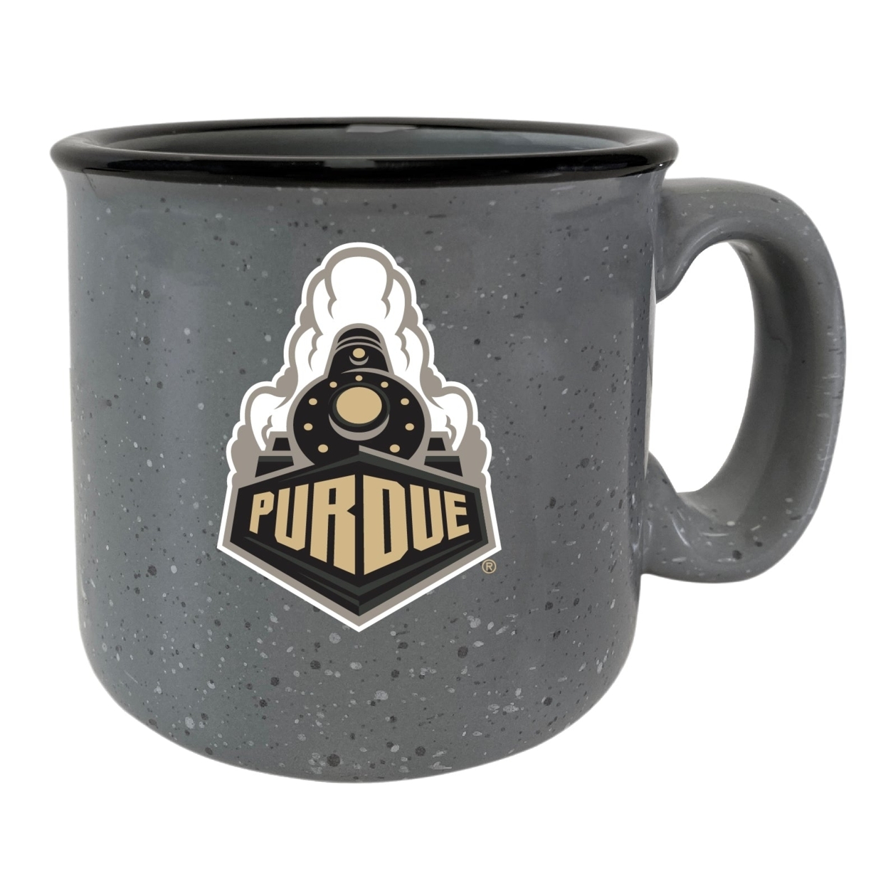 Purdue Boilermakers Speckled Ceramic Camper Coffee Mug - Grey - Navy