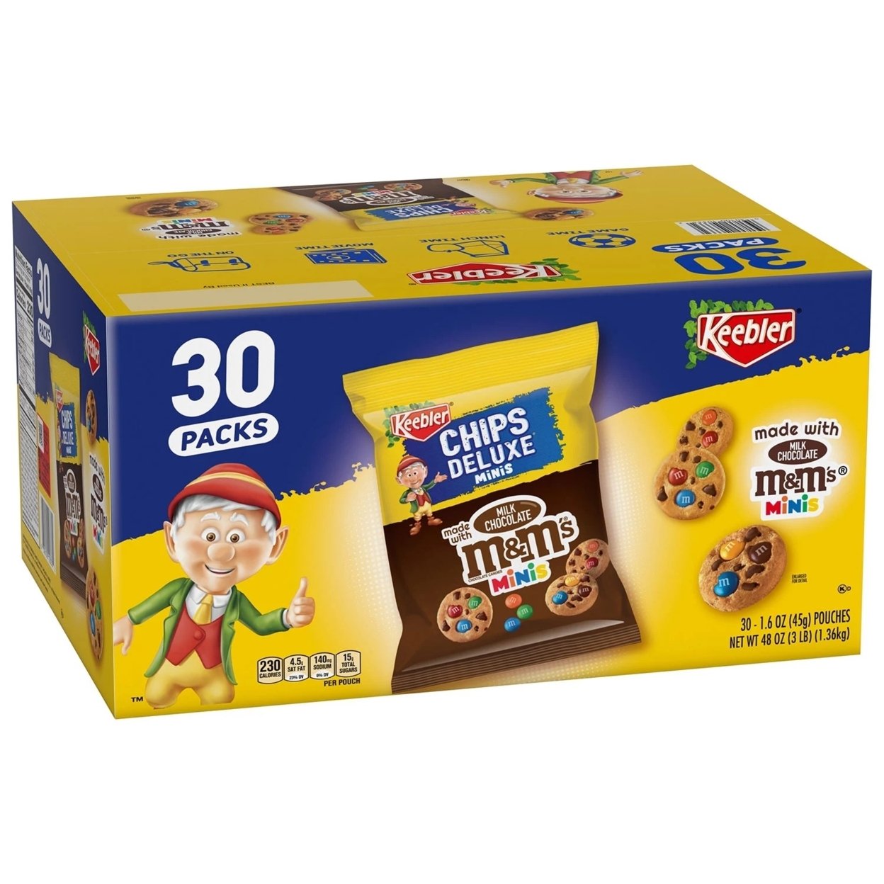 Keebler Chips Deluxe M&M Minis, 1.6 Ounce (Pack Of 30)