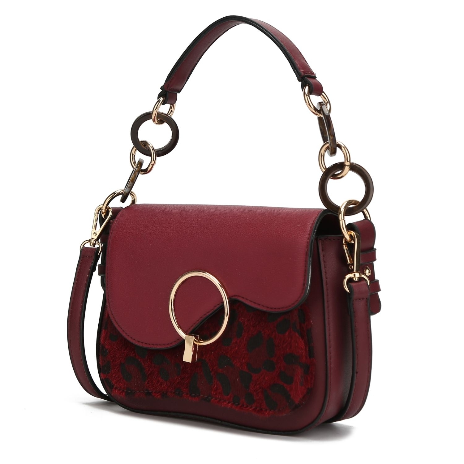 MKF Collection Serena Crossbody Handbag By Mia K. - Burgundy