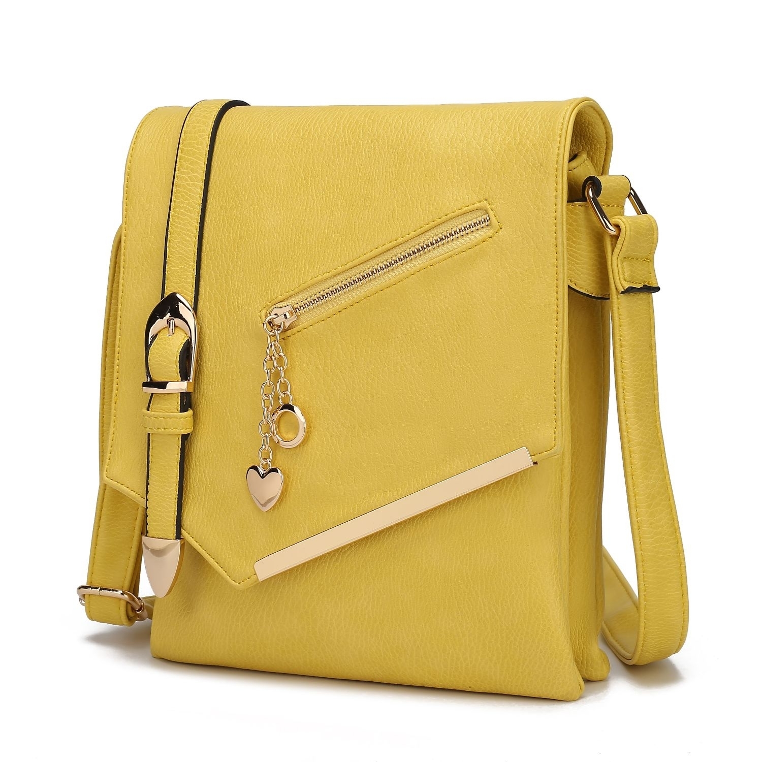 MKF Collection Jasmine Crossbody Handbag By Mia K. - Mustard