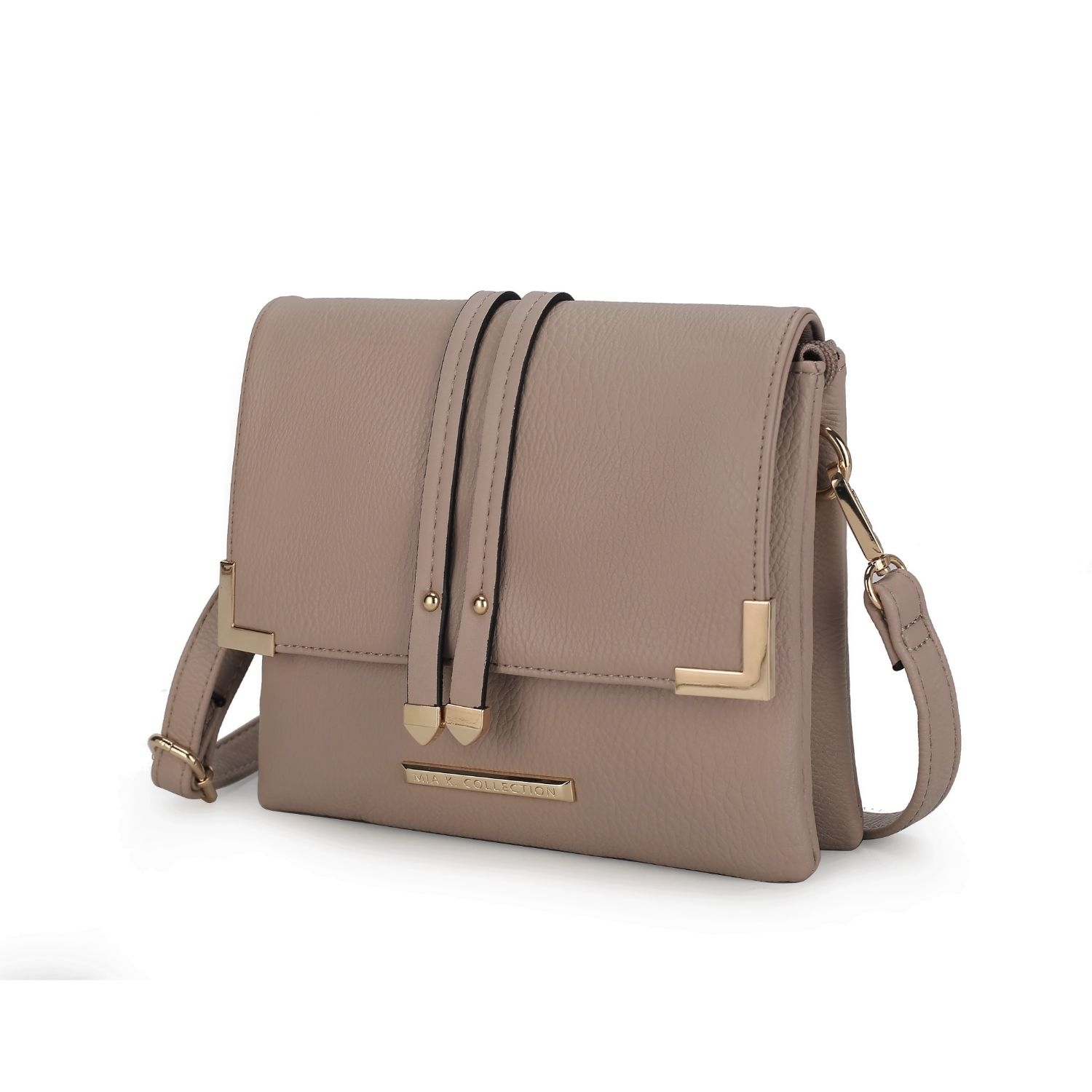 MKF Collection Valeska Multi Compartment Crossbody By Mia K. - Taupe