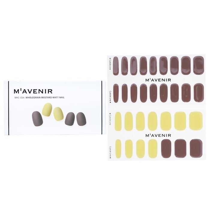Mavenir - Nail Sticker (Assorted Colour) - # Wholegrain Mustard Matt Nail(32pcs)