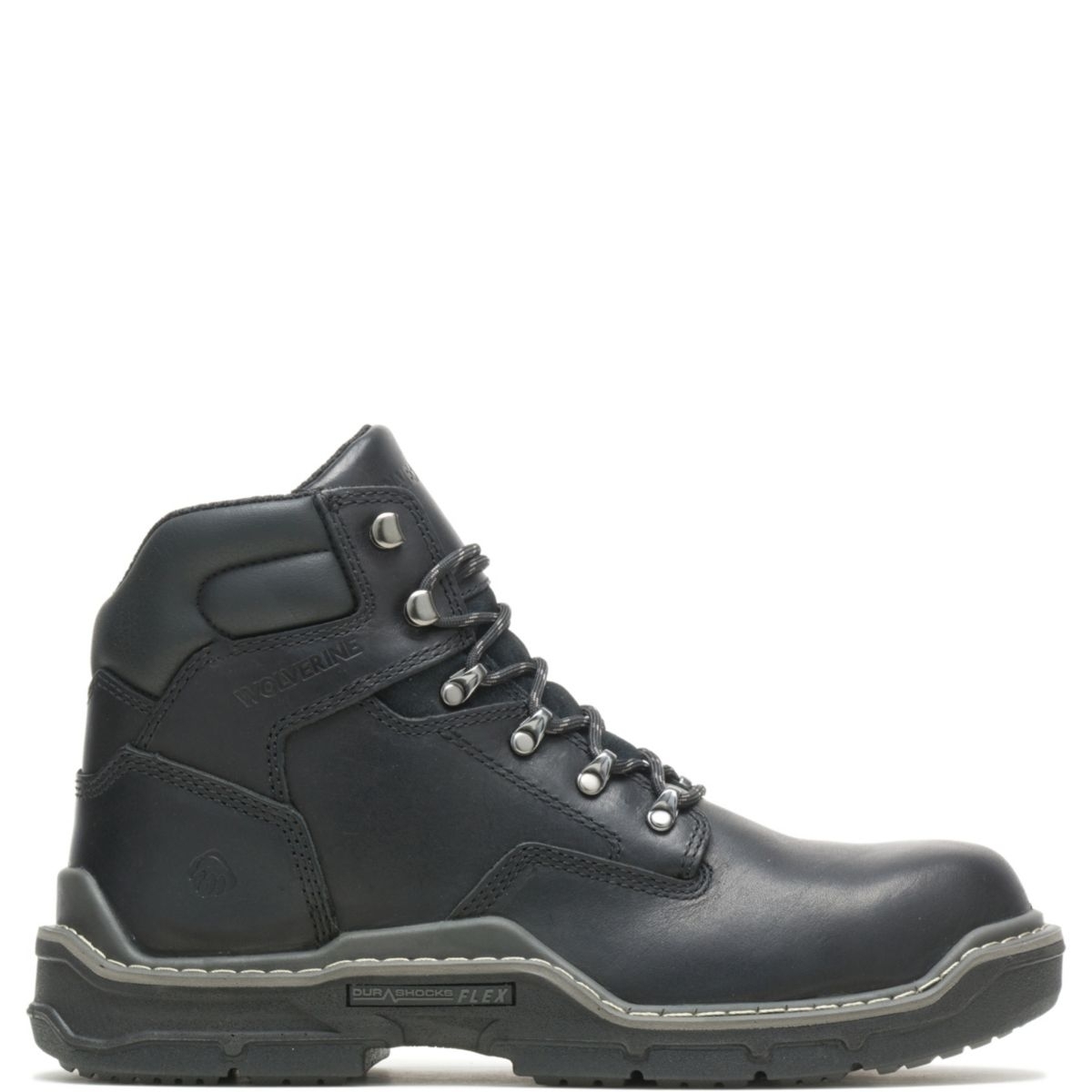 WOLVERINE Men's Raider 6 DuraShocksÂ® CarbonMAXÂ® Composite Toe Work Boot Black - W211100 BLACK - BLACK, 8.5