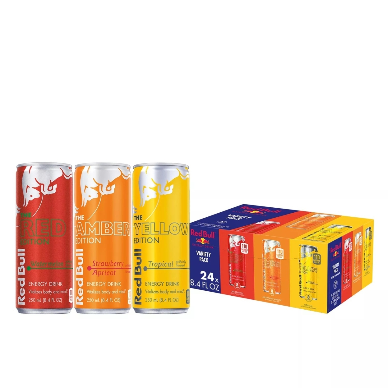 Red Bull Editions Variety Pack, 8.4 Fluid Ounce (Pack Of 24)