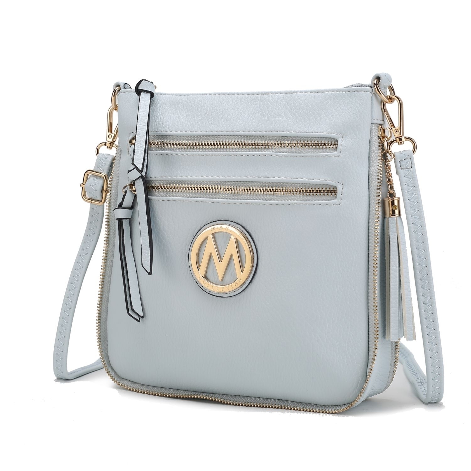 MKF Collection Angelina Vegan Leather Crossbody Handbag By Mia K. - Light Blue