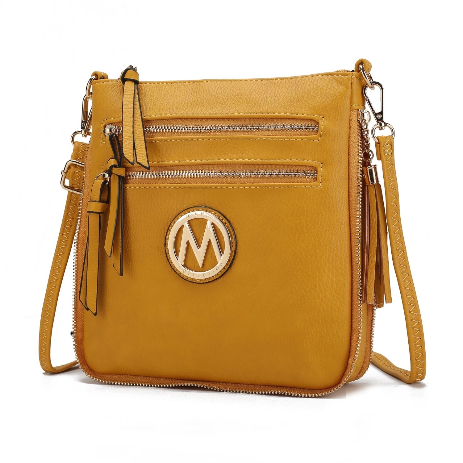MKF Collection Angelina Vegan Leather Crossbody Handbag By Mia K. - Mustard