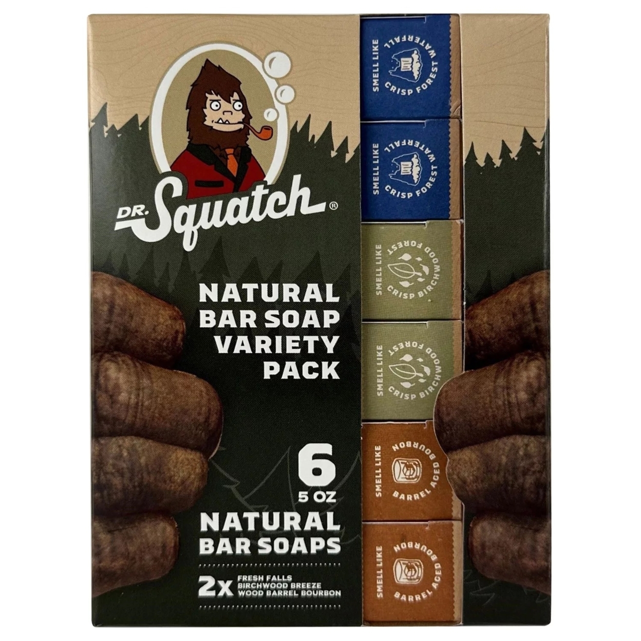 Dr. Squatch Natural Bar Soap, Variety Pack, 5 Ounce (Pack Of 6)