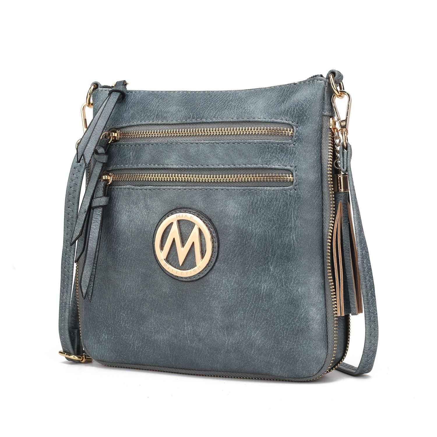 MKF Collection Angelina Crossbody Handbag By Mia K. - Stone Grey