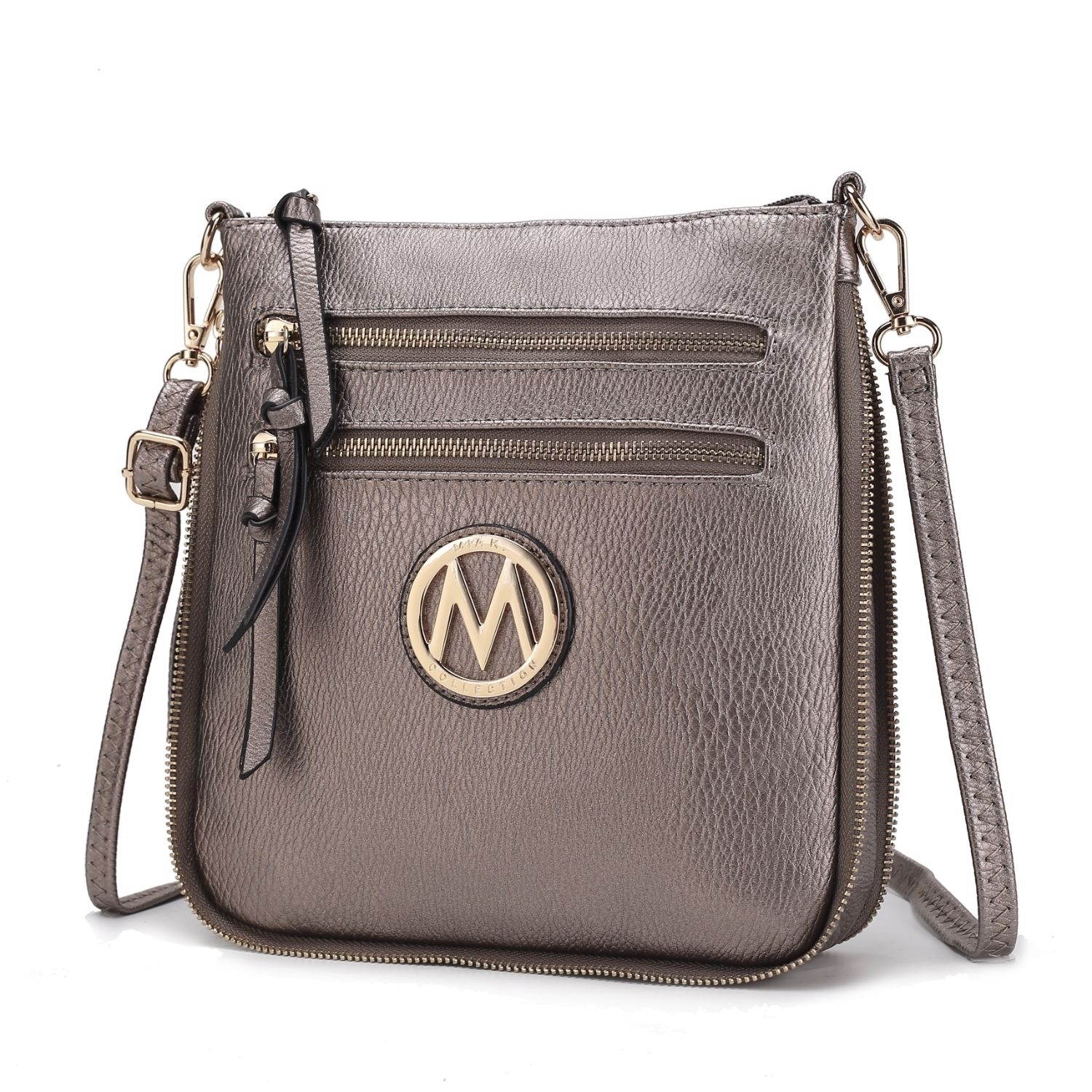 MKF Collection Angelina Crossbody Handbag By Mia K. - Pewter