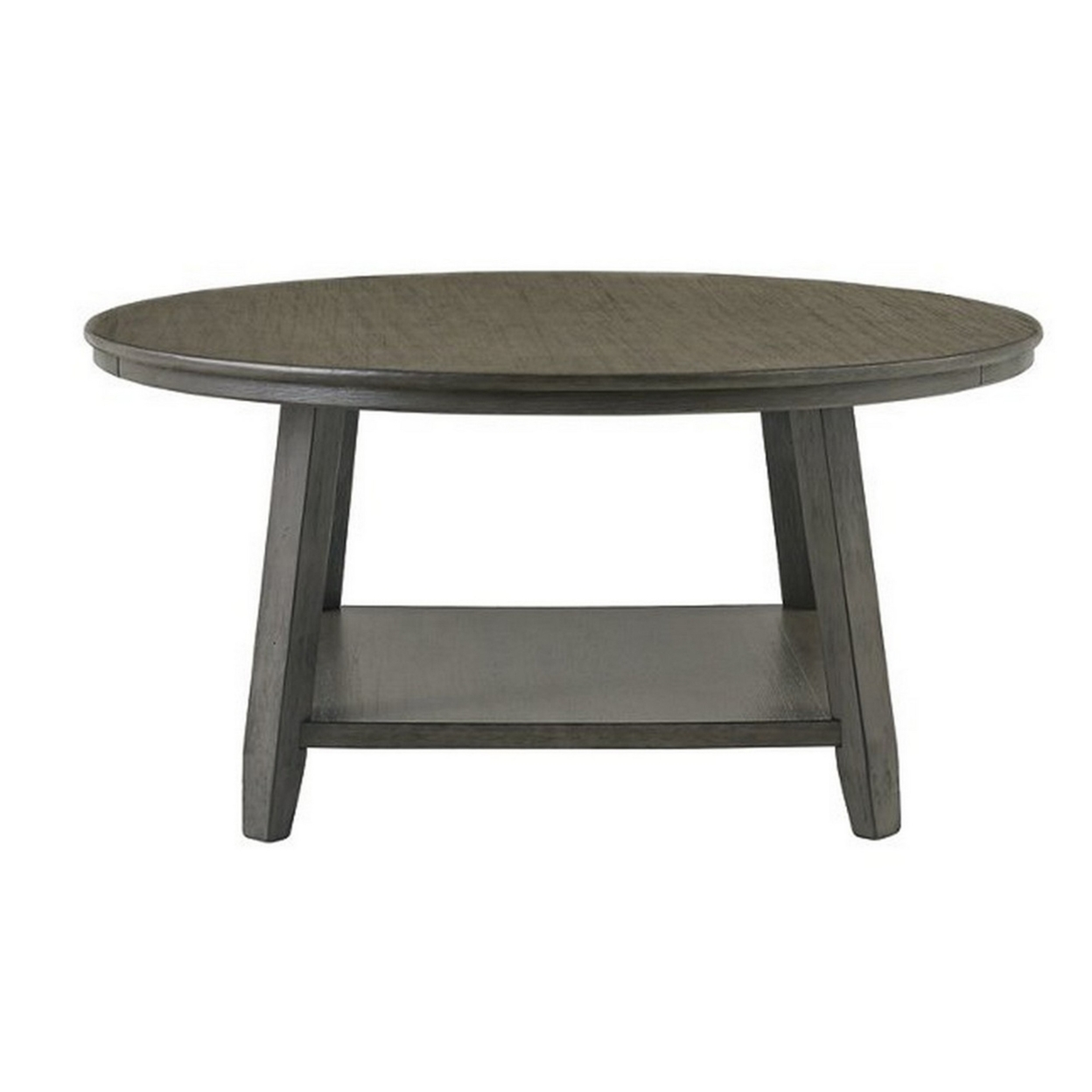 3 Piece Occasional Table Set With Open Bottom Shelf, Antique Gray- Saltoro Sherpi