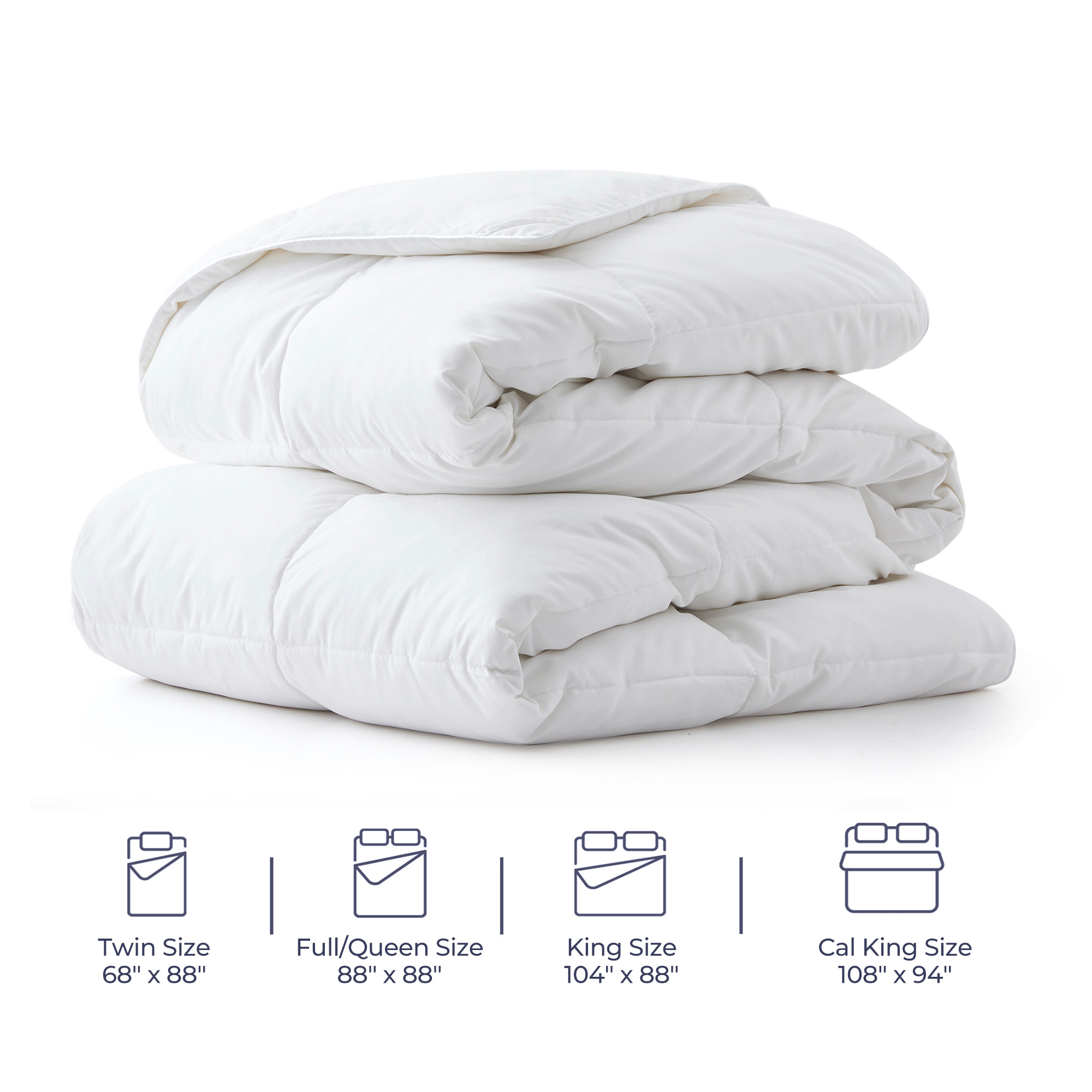 All Seasons White Goose Feather Comforter - Luxurious And Versatile Duvet Insert - King