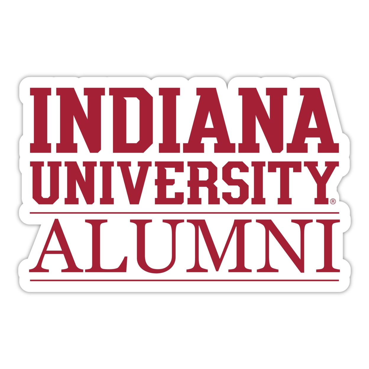 Indiana Hoosiers Alumni 4 Sticker - (4 Pack)