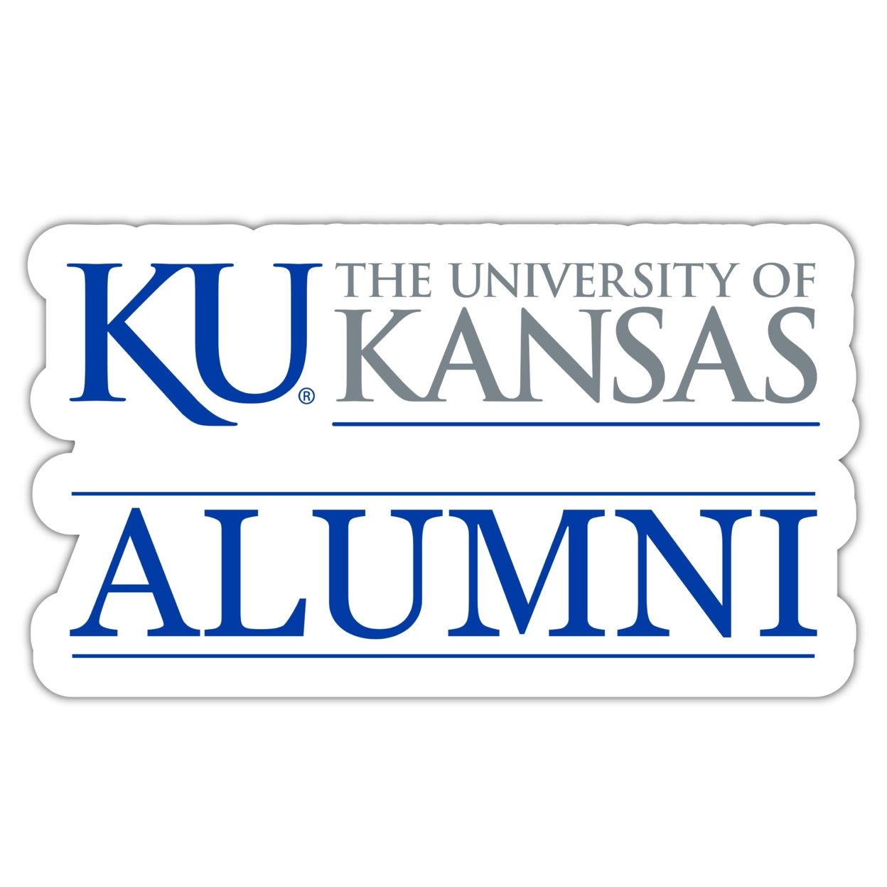 Kansas Jayhawks Alumni 4 Sticker - (4 Pack)