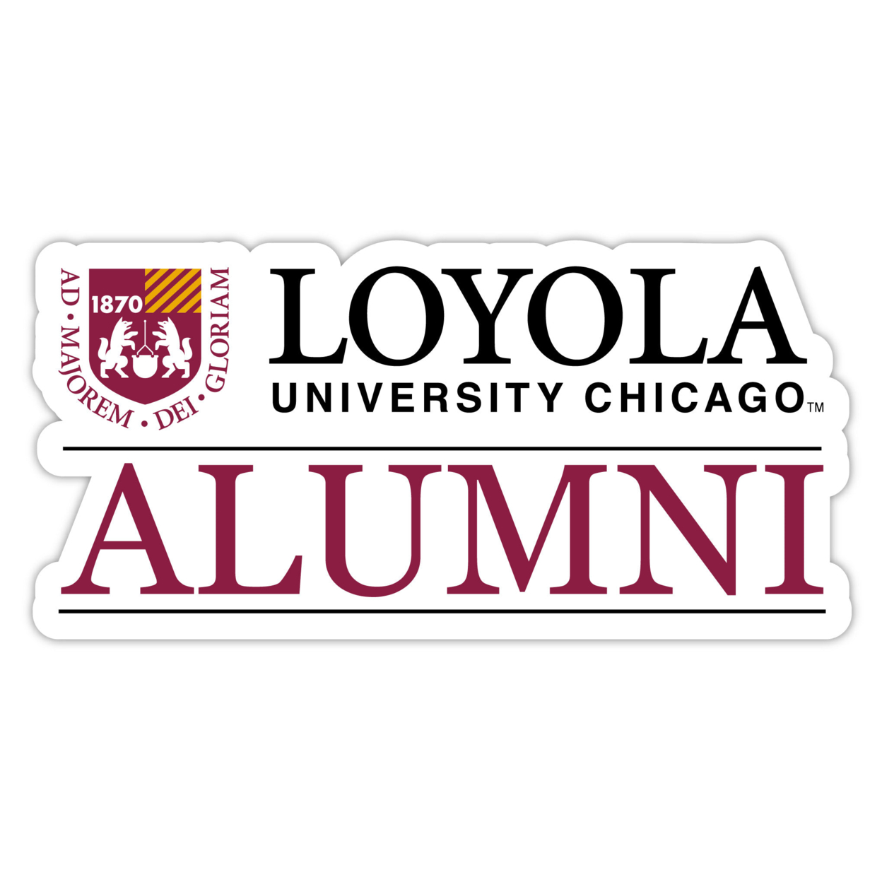 Loyola University Ramblers Alumni 4 Sticker - (4 Pack)