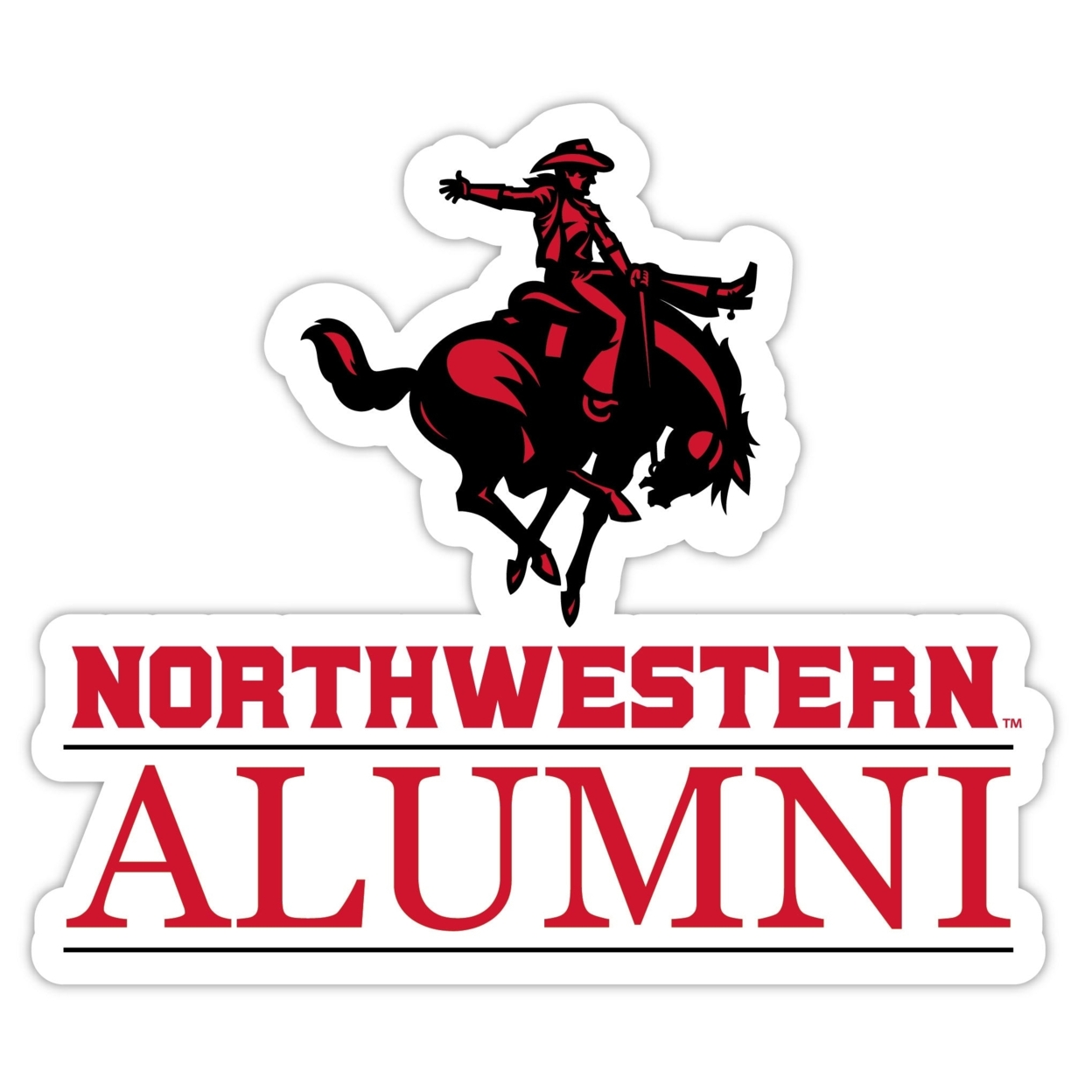 Northwestern Oklahoma State University Alumni 4 Sticker - (4 Pack)
