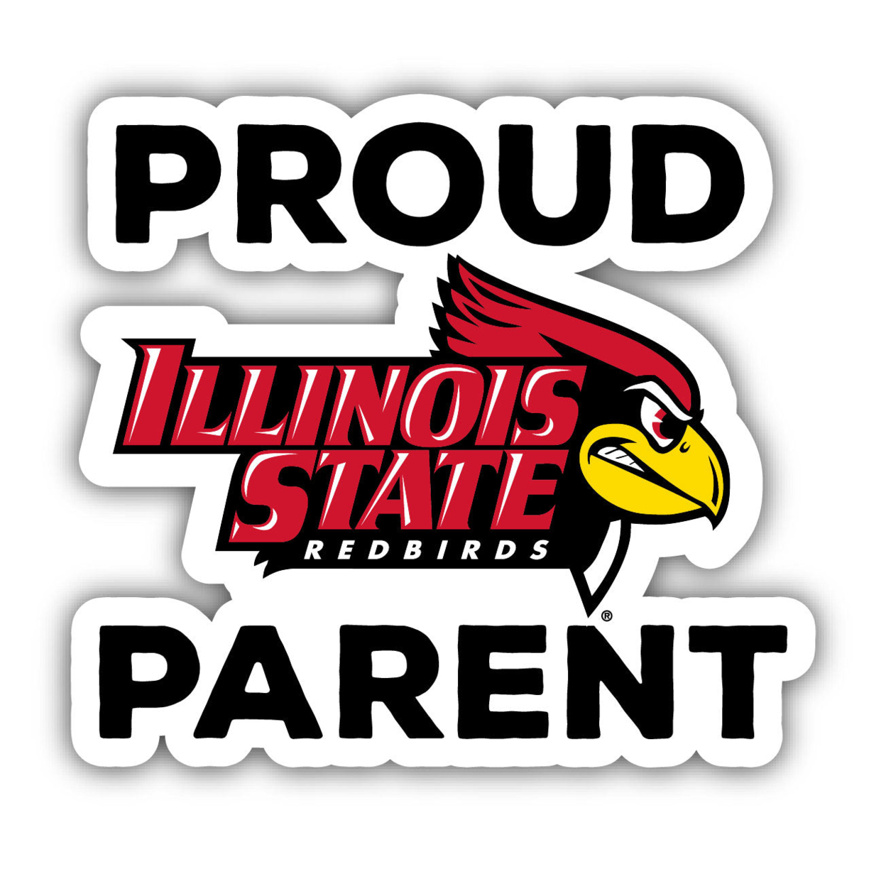 Illinois State Redbirds Proud Parent 4 Sticker
