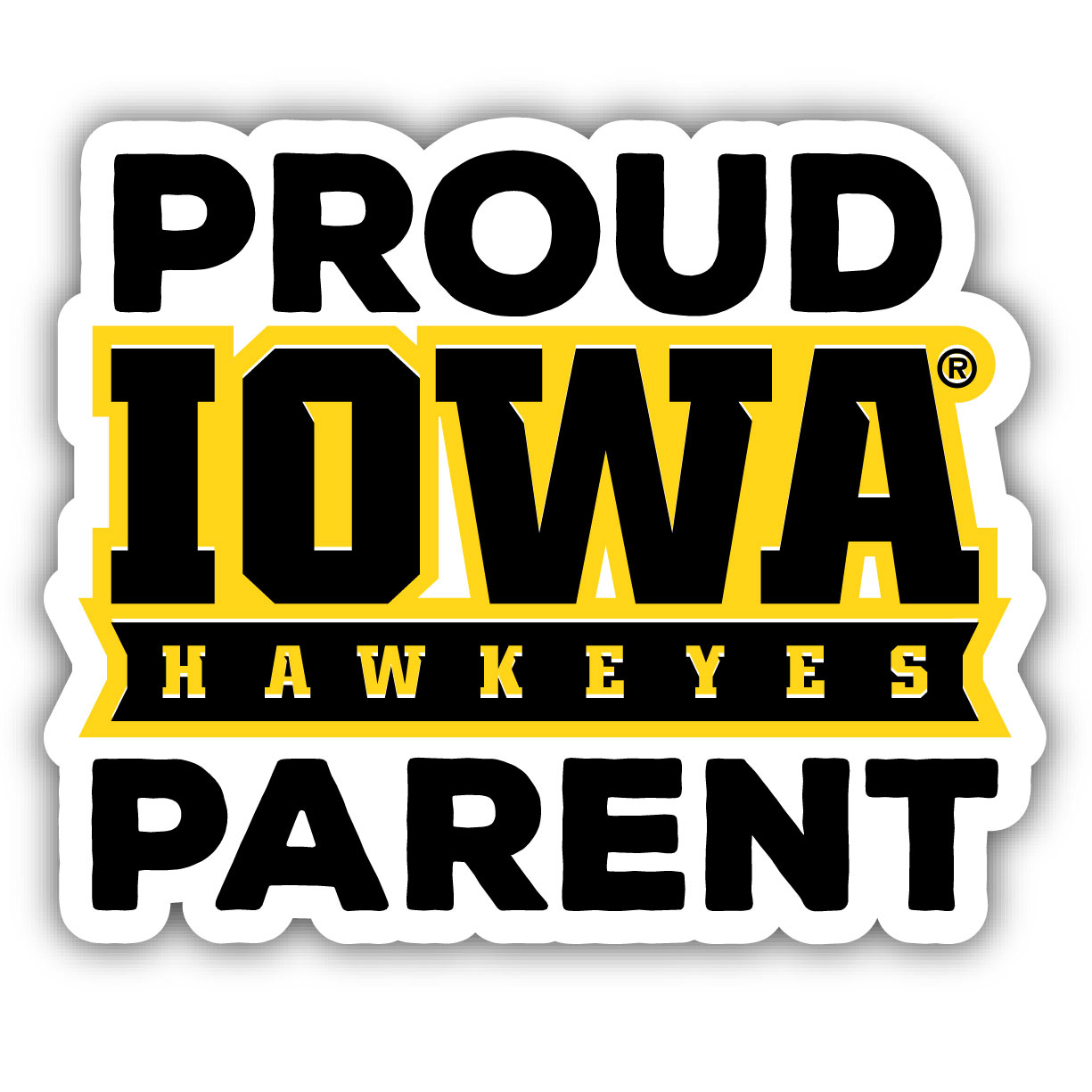 Iowa Hawkeyes Proud Parent 4 Sticker