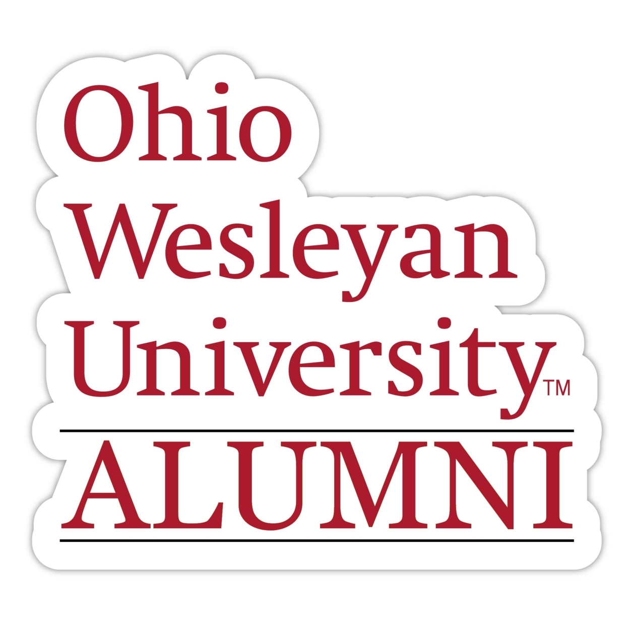 Ohio Wesleyan University Alumni 4 Sticker - (4 Pack)