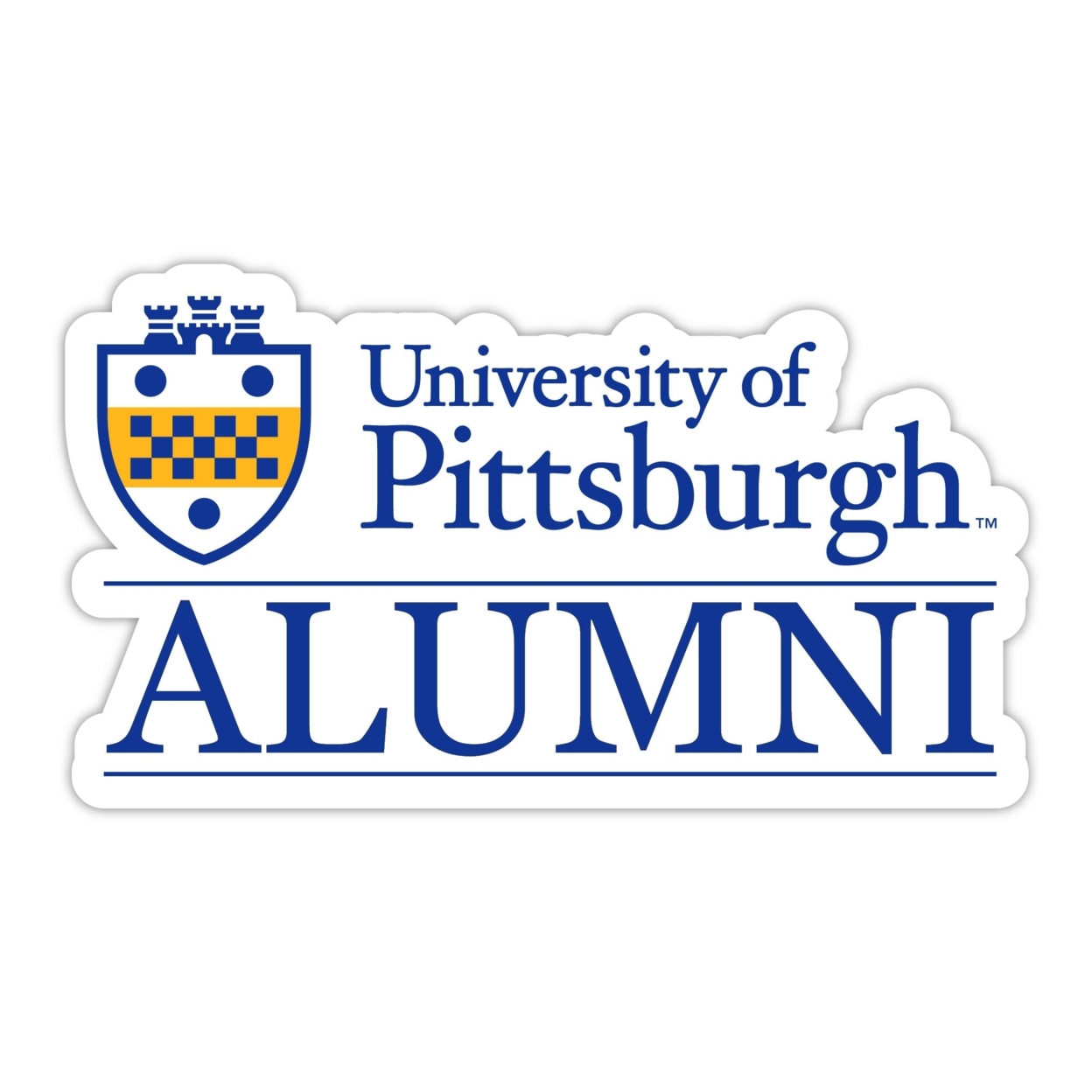 Pittsburgh Panthers Alumni 4 Sticker - (4 Pack)
