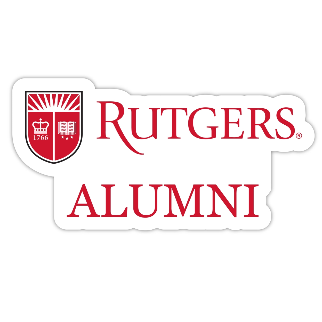 Rutgers Scarlet Knights Alumni 4 Sticker - (4 Pack)