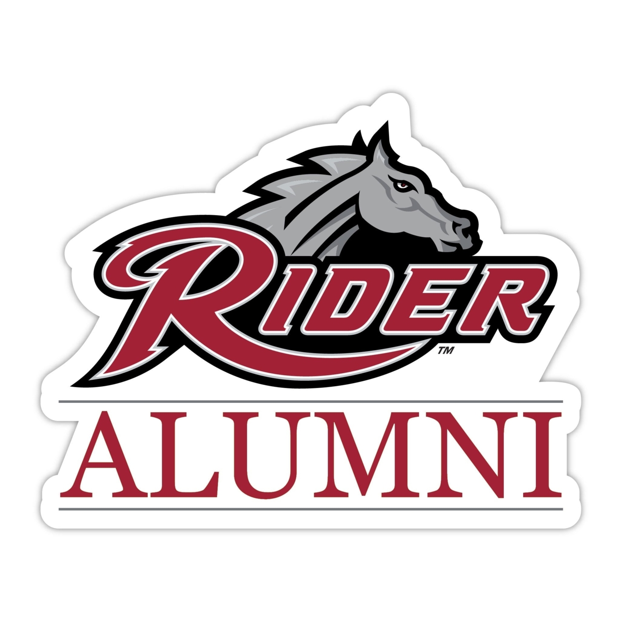 Rider University Broncs Alumni 4 Sticker - (4 Pack)