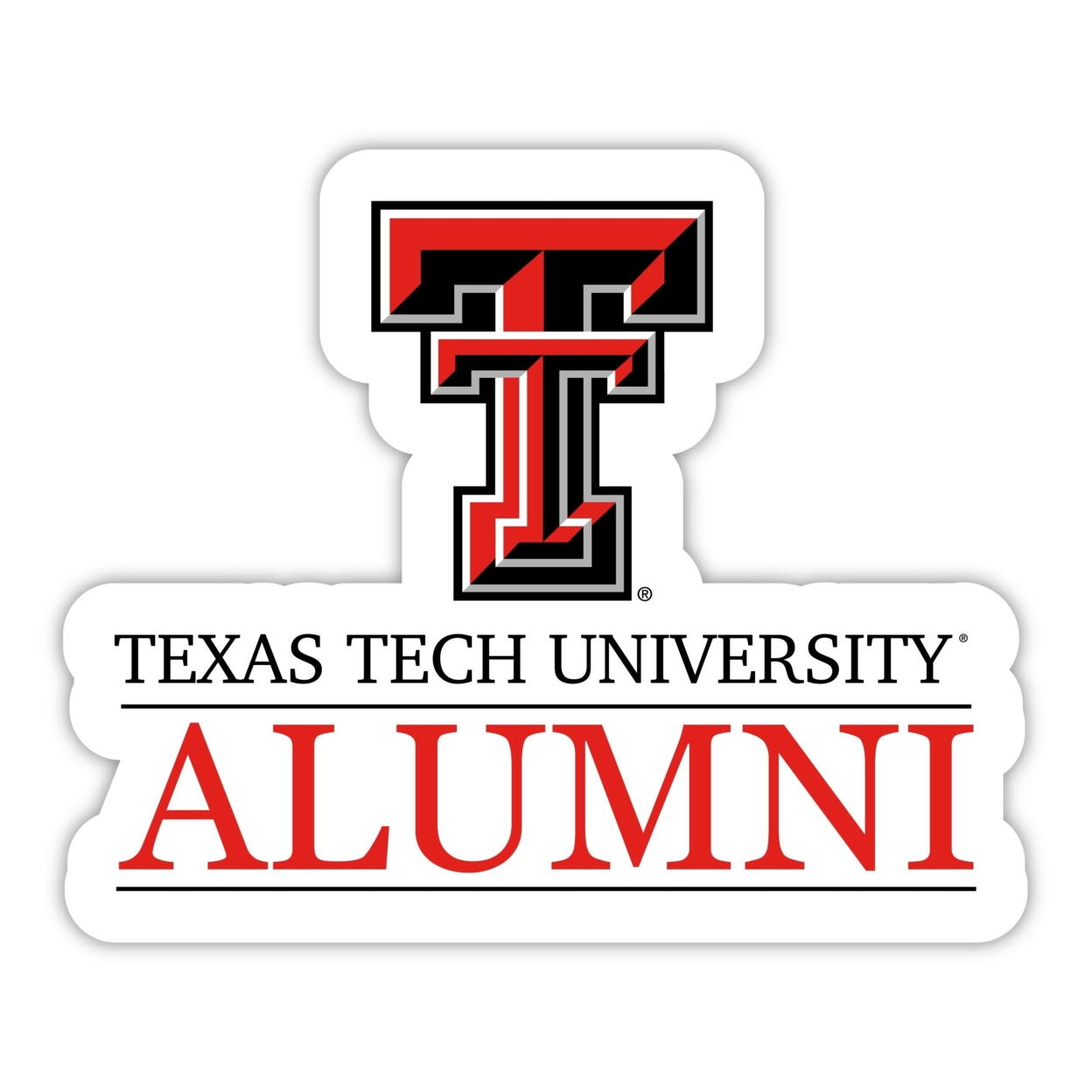 Texas Tech Red Raiders Alumni 4 Sticker - (4 Pack)