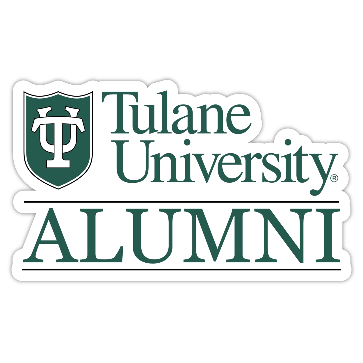 Tulane University Green Wave Alumni 4 Sticker - (4 Pack)
