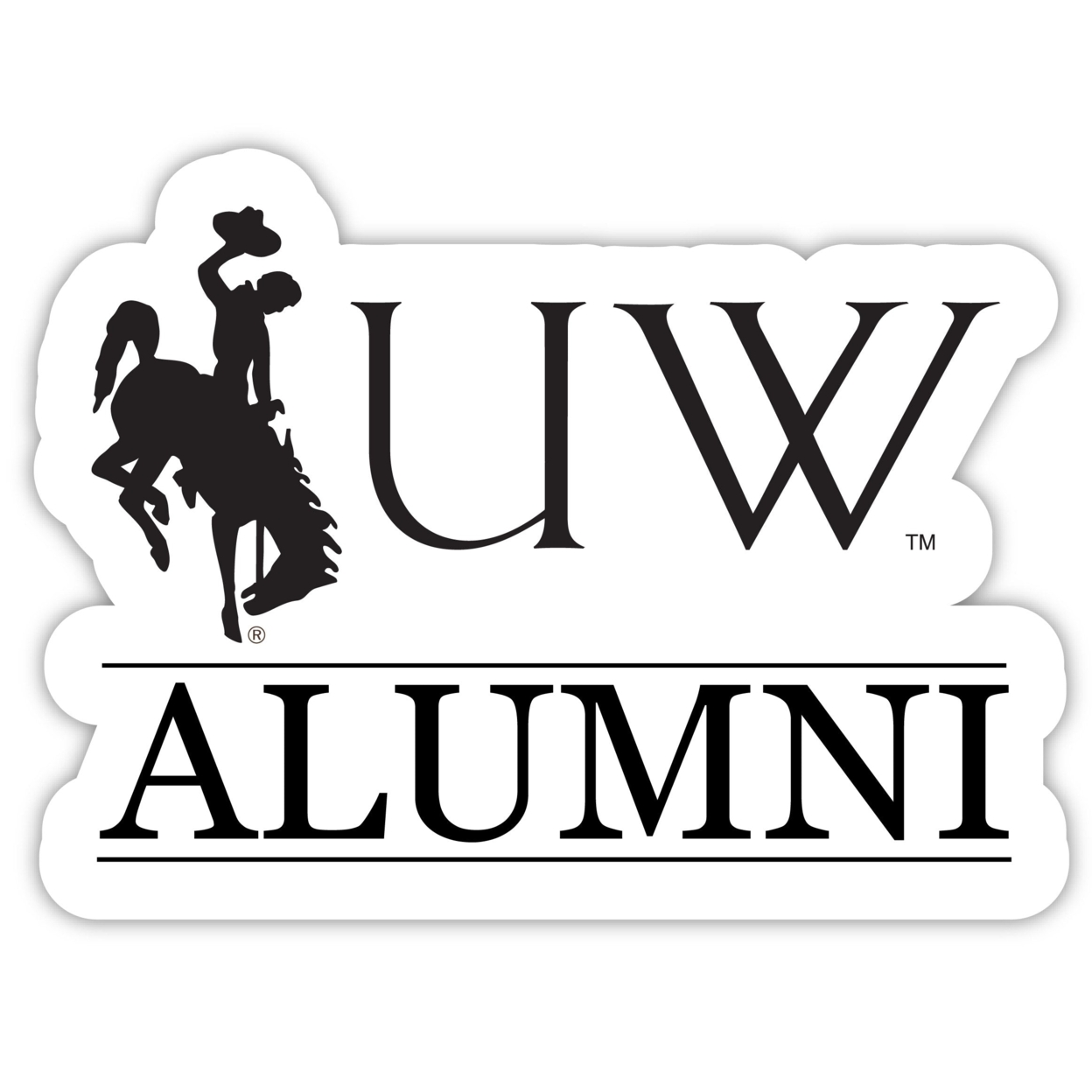 University Of Wyoming Alumni 4 Sticker - (4 Pack)