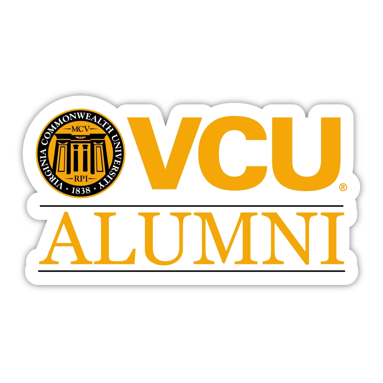 Virginia Commonwealth Alumni 4 Sticker - (4 Pack)