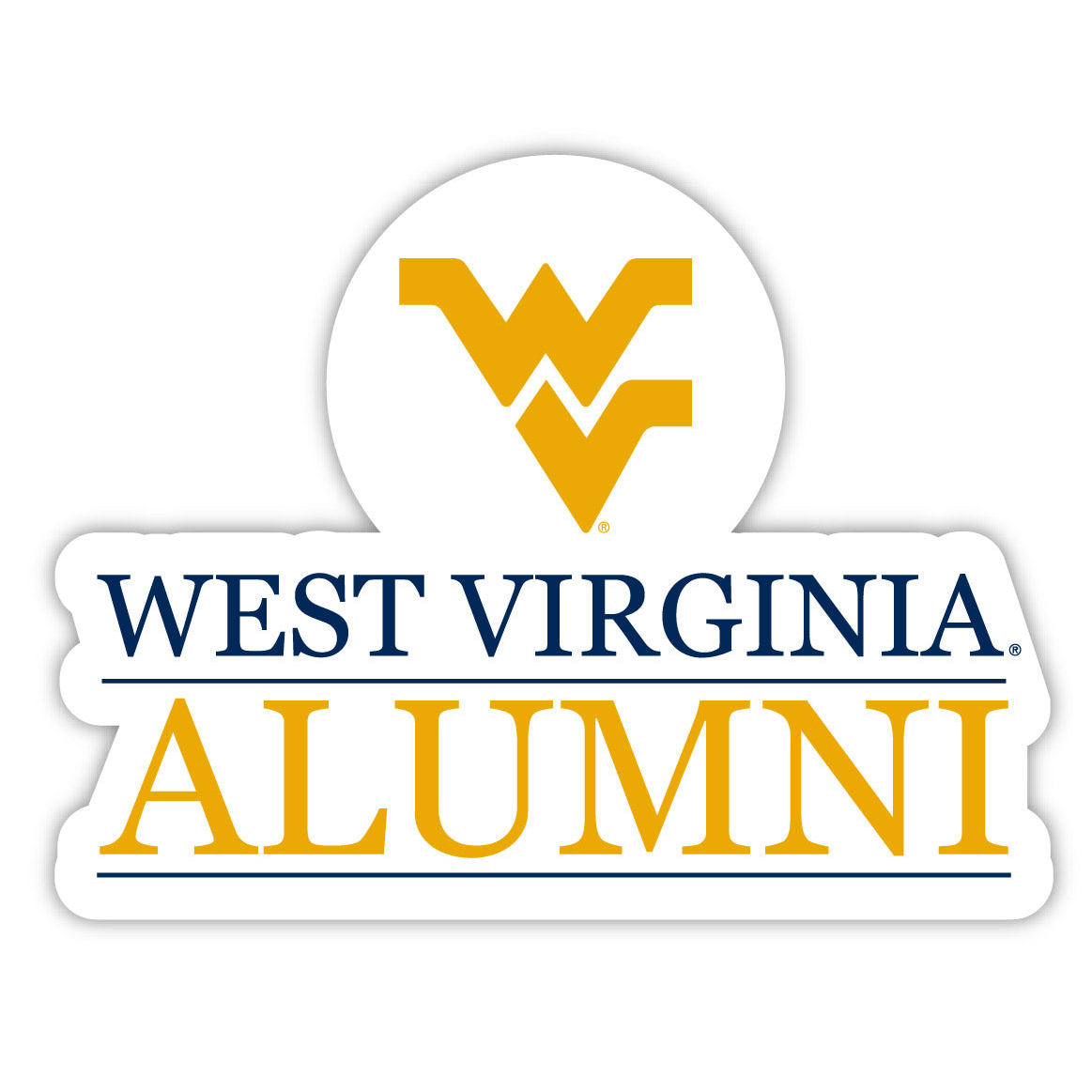 West Virginia Mountaineers Alumni 4 Sticker - (4 Pack)