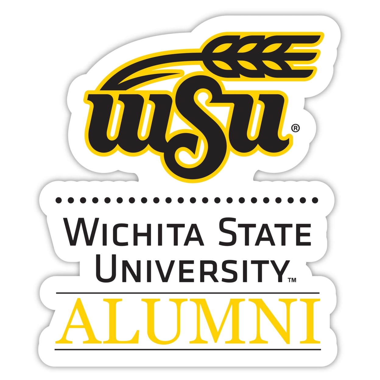 Wichita State Shockers Alumni 4 Sticker - (4 Pack)