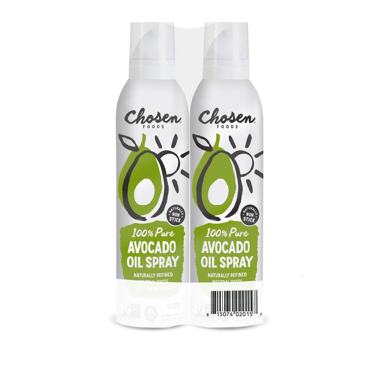 Chosen Foods Avocado Oil Cooking Spray, 8 Ounce (Pack Of 2)