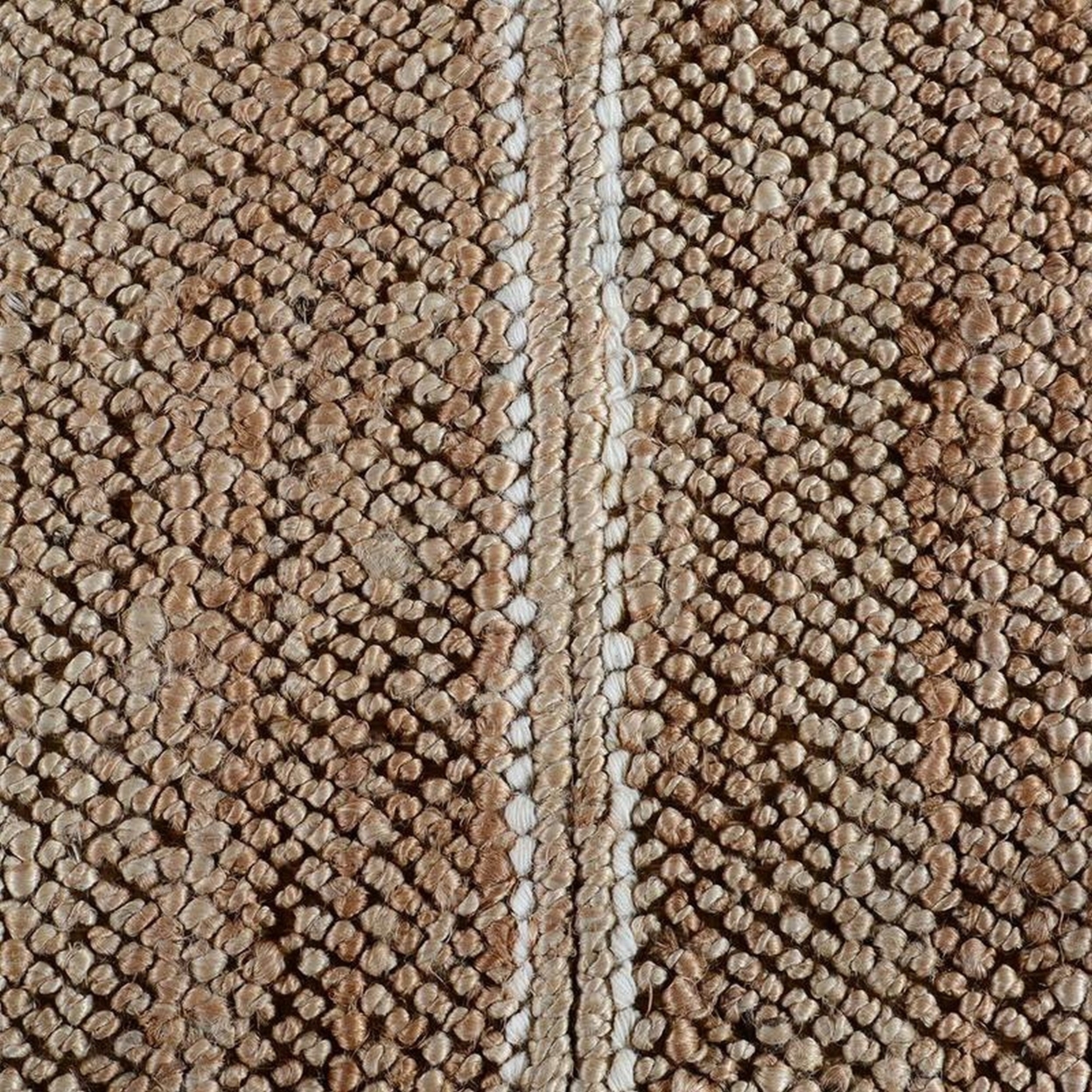 Ryan 5 X 8 Area Rug, Handwoven Stripes, Brown Cotton And Soft Jute Fabric- Saltoro Sherpi