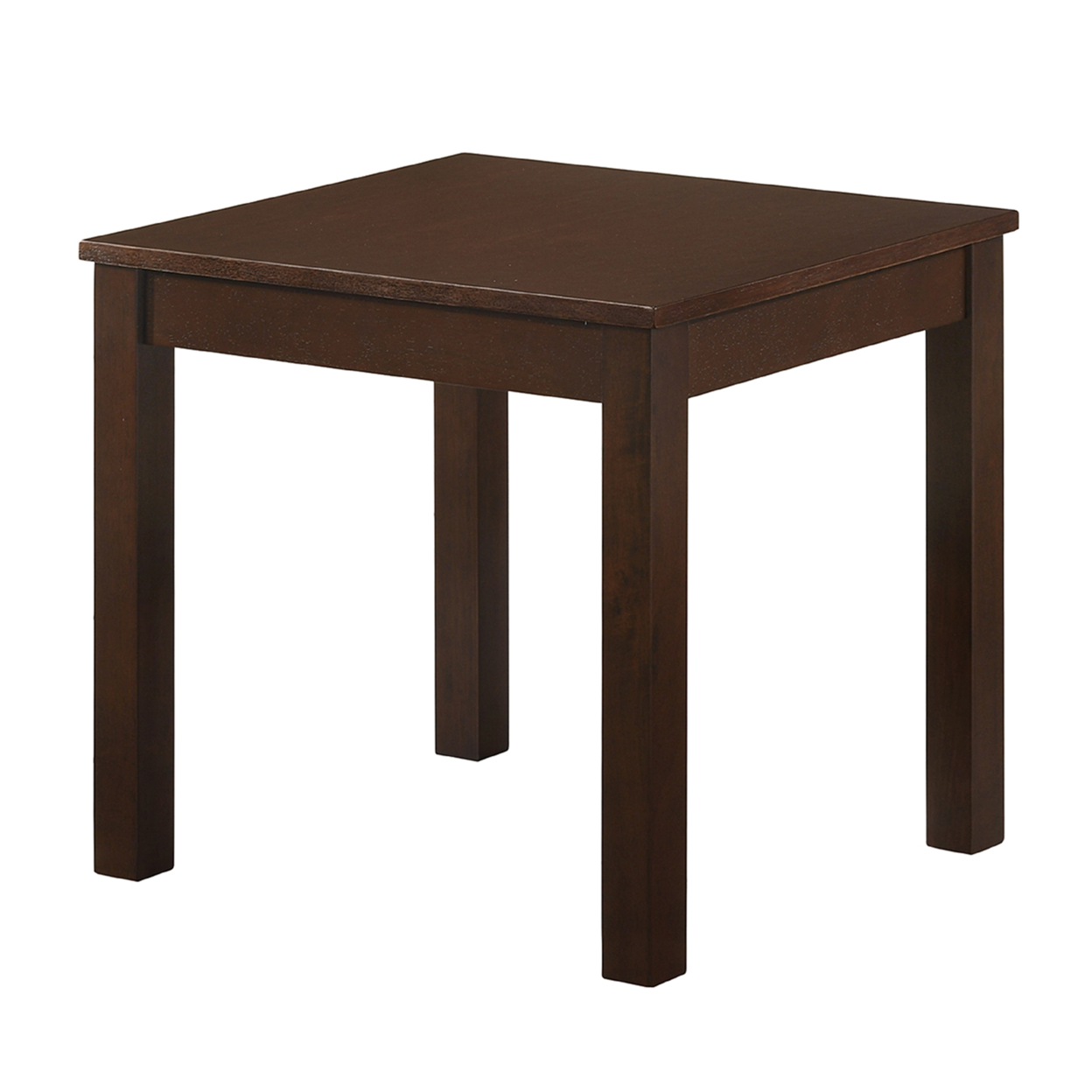 3 Piece Wooden Cocktail And End Table With Block Legs, Brown- Saltoro Sherpi