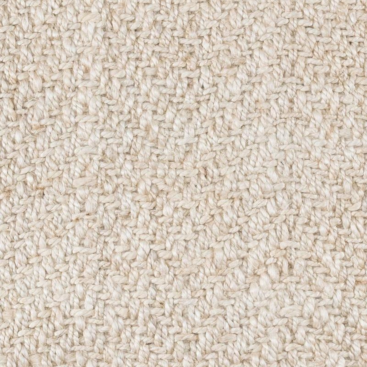 Milo 5 X 8 Area Rug, Handwoven Chevron Pattern, Ivory White Cotton Fabric- Saltoro Sherpi