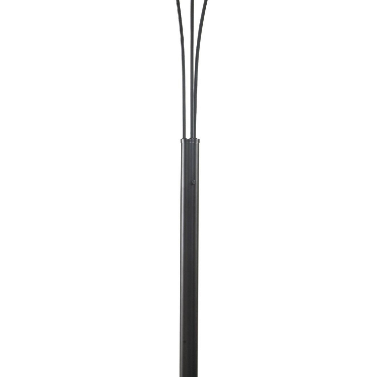 Modern Street Style Metal Lamp With Cross Shaped Leg Base, Black- Saltoro Sherpi