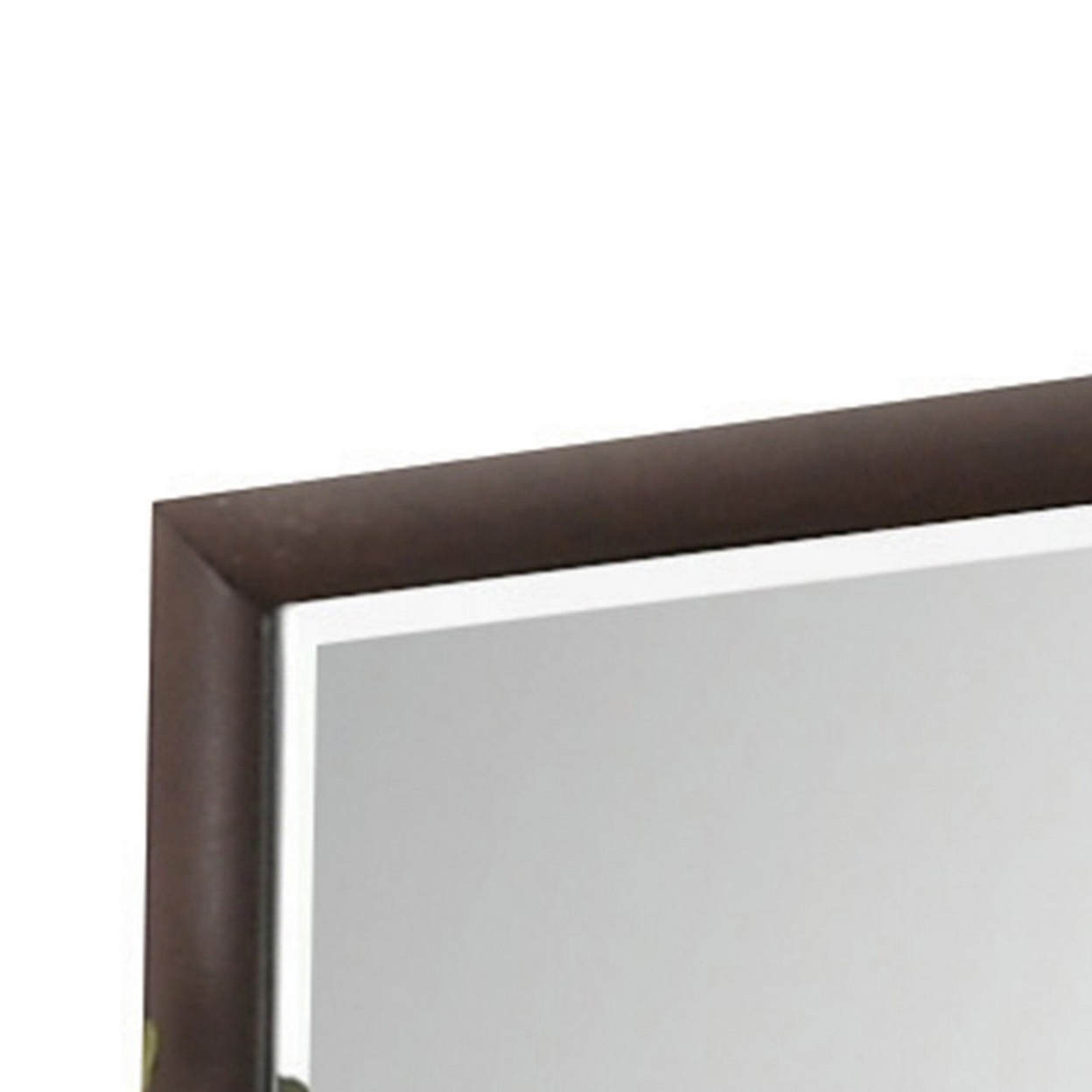 Wooden Rectangular Wall Mirror With Mounting Hardware, Brown- Saltoro Sherpi