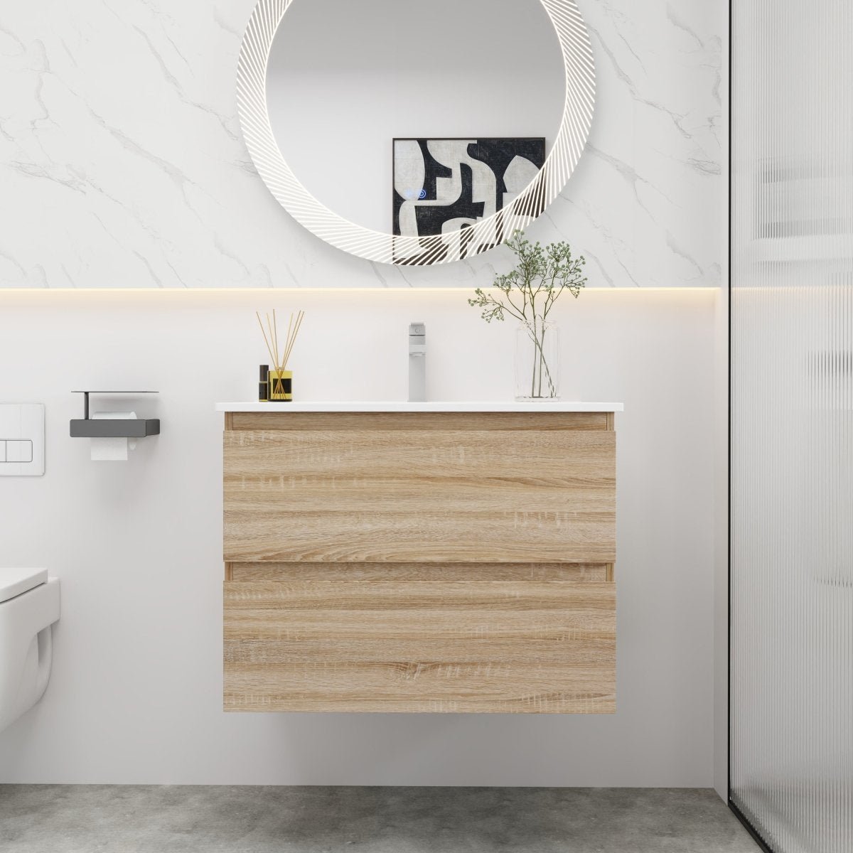 ExBrite 30 Bathroom Vanity With Gel Basin Top